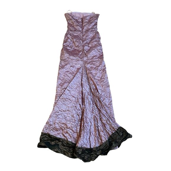 Nicole Miller Runway Gala Party Couture Dress Gown Size 8 Semi Metallic NEW TAGS - Picture 2 of 15